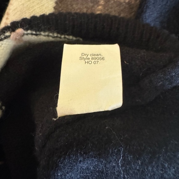 J Crew Merino Lambs Wool Argyle Sweater L - Picture 7 of 8